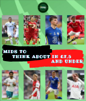 Midfielders to think about in £7.5 & under