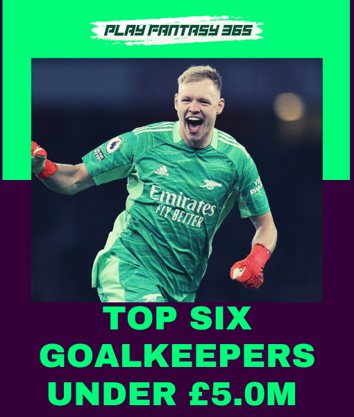 Top Six Goalkeepers Under £5.0m